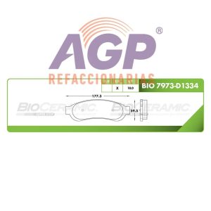 7500404285339 G7-002 BALATA BIOCERAMIC  7973d1334 TRASERA FORD F250 SUPER DUTY 08/10 F350 SUPER DUTY NIVEL G7