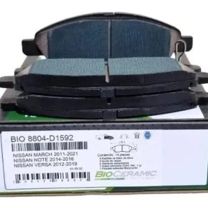 7500404286954 H3-004 BALATA BIO 8804D1592  DELANTERA NISSAN MARCH 11/17 NIVEL H3