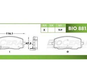 7500404287005 H4-004 BALA 8815D1601 BIOCERAMIC DODEGE I10 2012-2014 NIVEL H4